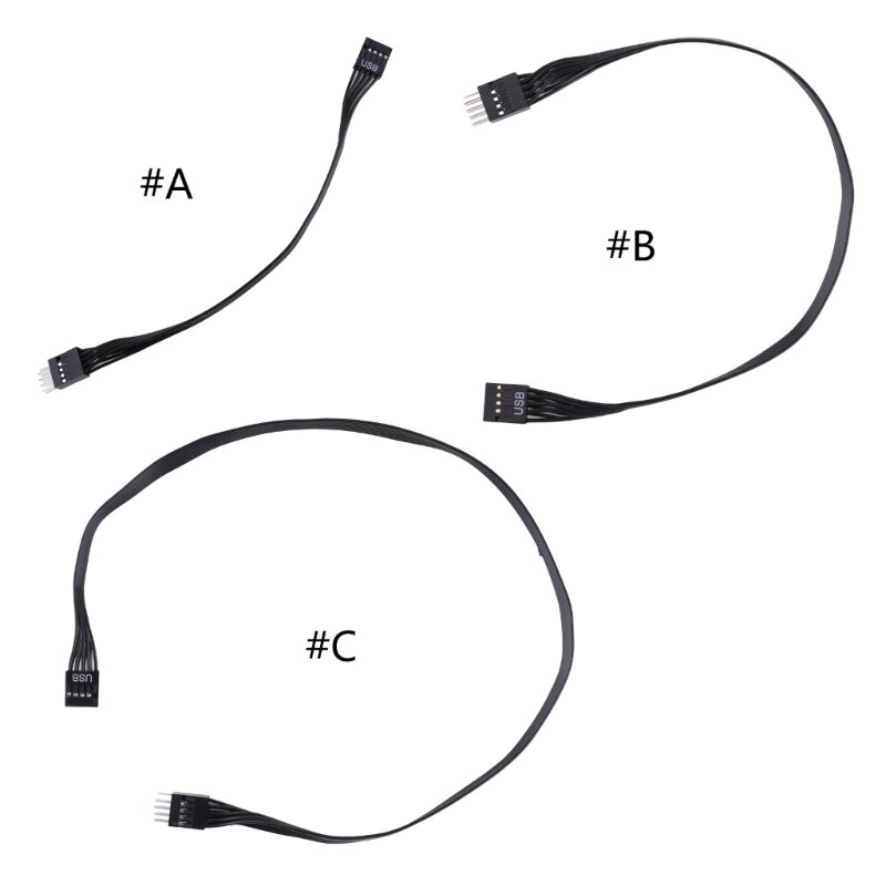 20CB Удлинительный кабель для материнской платы компьютера USB 2.0 9-контактный преобразователь «папа-мама»