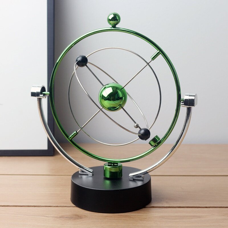 Bola de pêndulo de Newton bola de equilíbrio bola giratória máquina de movimento perpétuo física ciência pêndulo brinquedo física copo de artesanato decoração de casa