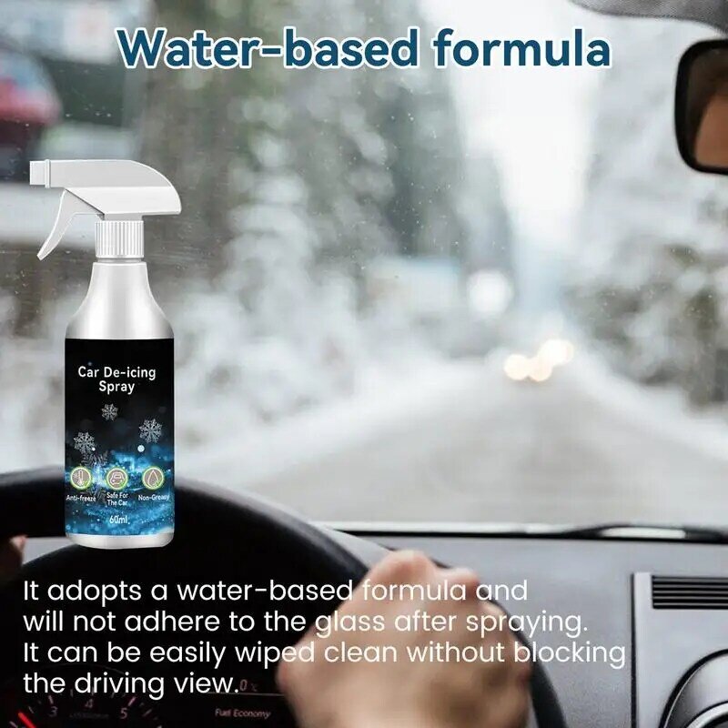 Deicer Spray For Car Windshield Ice Melt Spray Snow Deicing Agent Rapid Thawing Ice Melt Spray Agent Effective Windshield Glass