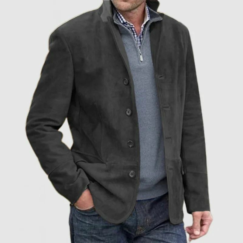 Мужская винтажная повседневная куртка на пуговицах, уличная одежда из хлопка и льна, с отложным воротником, винтажная, для отдыха и праздников