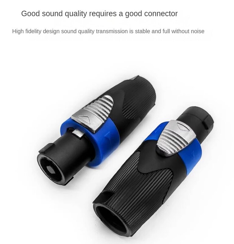 Quatro Quad-Core Professional Speaker Plug, Aviação NL4FC Anel Ohm Plug, Conexão de canhão, Soldagem-Free Joint