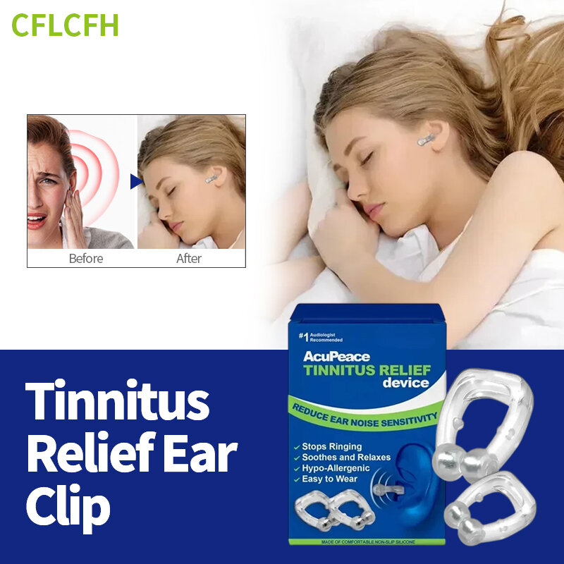Tinnitus Relief Clip Magnetic Ear Calming Clip Improve Hearing Anti Ear Ringing Pain Itchy Earache Pressure Treatment Ear Set