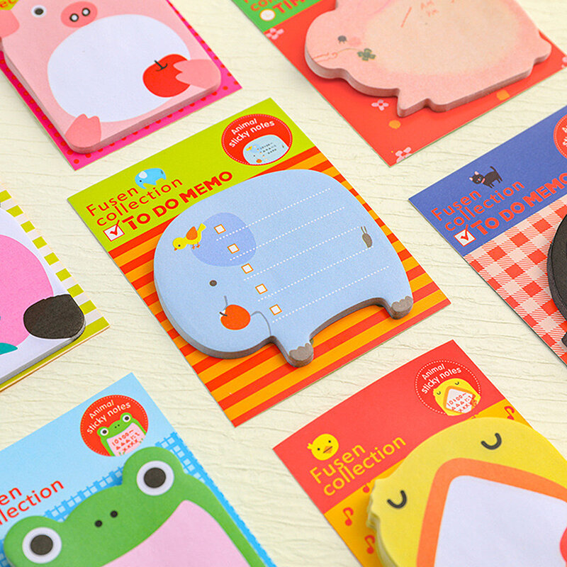 Zoo Cartoon Sticky Notes Note Stickers Message Stickers Cute Student Supplies Notebook School Office Stationery