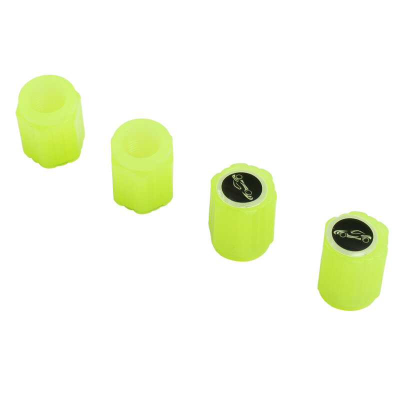 For Car Night Cooler Bicycles Buses Car Fluorescent Green Luminous Motorcycles Rubber Stem Tire Universal 2022