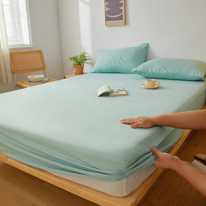 Spann betttuch aus Baumwolle mit rutsch festen, verstellbaren Matratzen bezügen für Doppel-Kingsize-Queensize-Bett 140x200 160x200x cm