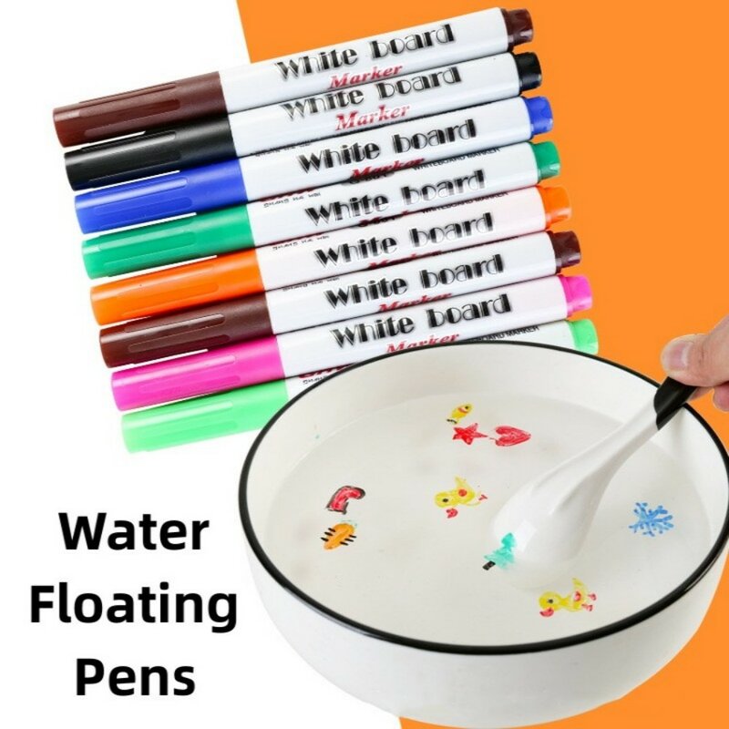 8/12 colori Magical Water Painting Pen Set Water Floating Pens Kids Doodle Drawing Art Education pennarelli per lavagna forniture