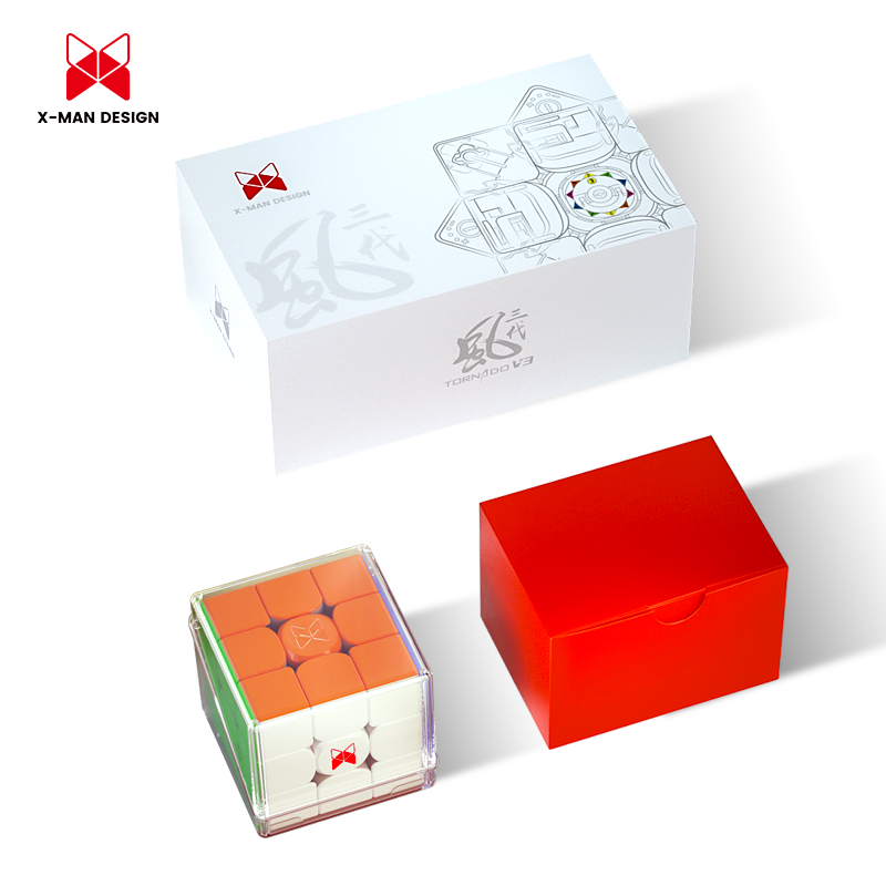 [Ecube] qiyi x-man tornado v3 3x3 stickerless profissional velocidade cubo mágico para a competição 3x3x3 cubo brinquedo educacional