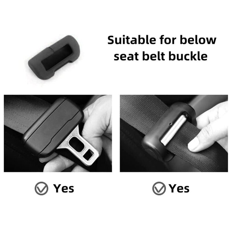 Juste de protection en silicone pour ceinture de sécurité, clip anti-collision, 5 pièces