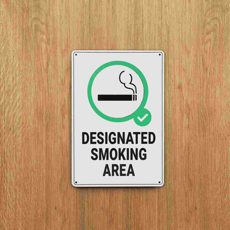 Tablero de área de fumar de hierro, letrero público creativo, letrero indicador de área de fumar de pared resistente