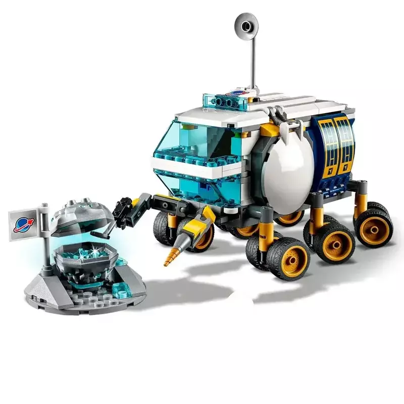 Blocos de Construção de Veículo Lunar para Crianças, Tijolos da Cidade, Compatível com 60348, Brinquedos DIY, Presentes de Natal e Aniversário, 343PCs