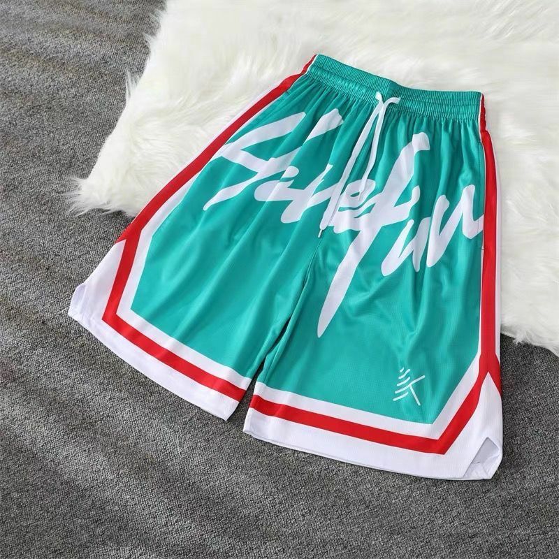 New American basketball shorts quick dry men's summer loose running breathable training sports casual five quarter pants