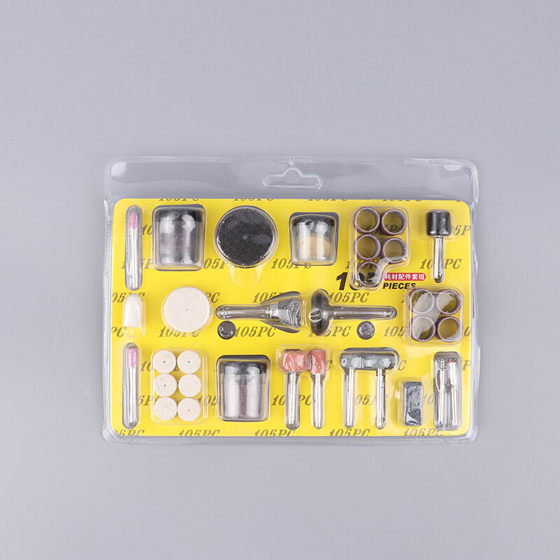 Accessori per molatura elettrica 105 pezzi Kit per lucidatura dentale Set per lucidatrice HP da laboratorio Burs Brush Grinding Clinic Lab Tools
