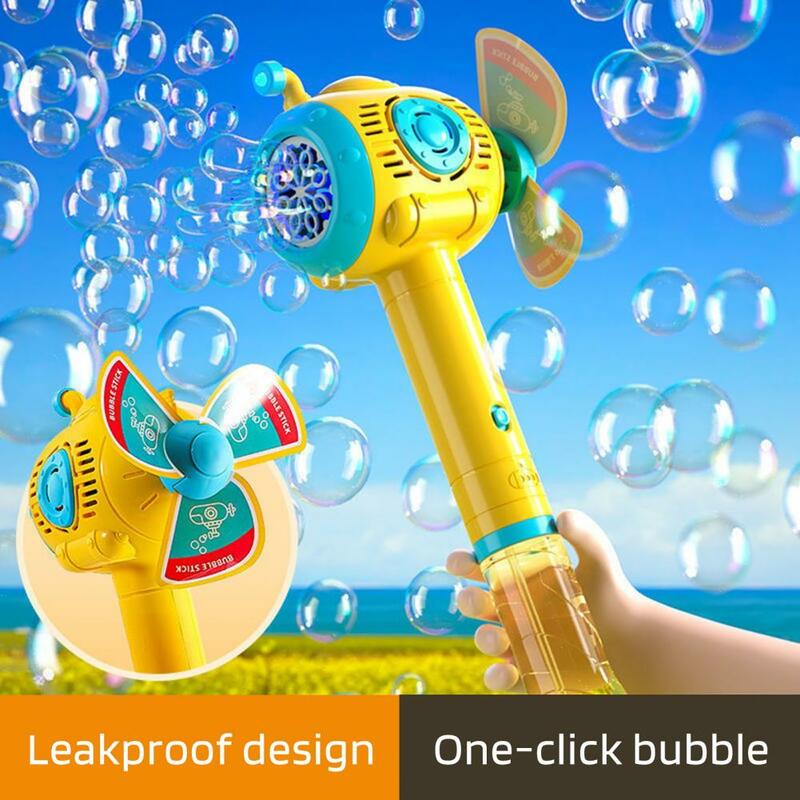 Eenvoudig Te Gebruiken Bubble Maker Draagbare Onderzeese Windmolen Bubble Maker Toverstaf Met Lichte Automatische Bubble Blower Machine Voor Peuters