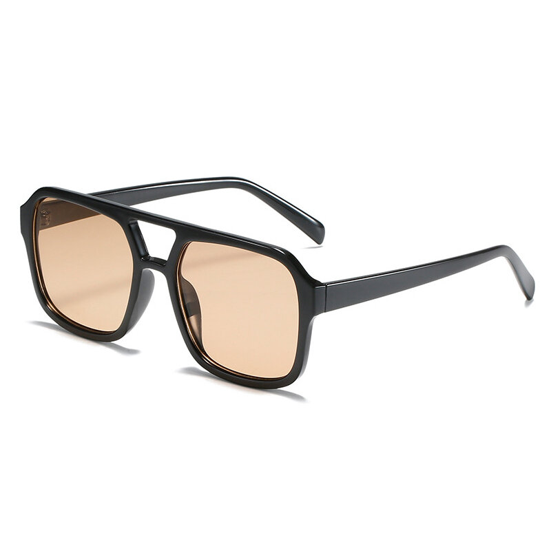 Очки солнцезащитные женские квадратные, винтажные модные зеркальные солнечные очки в ретро стиле, карамельные цвета