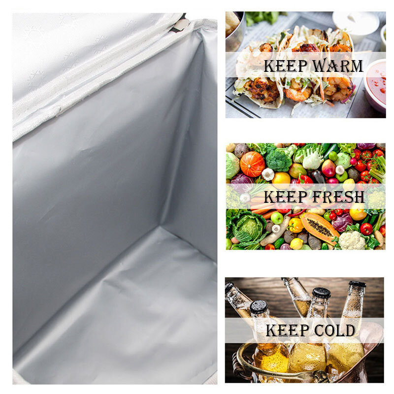 Sacos de almoço isolados portáteis, Saco térmico para acampamento ao ar livre, Tote impermeável, Travel Picnic Cooler, Comida Bento Bag, 15L