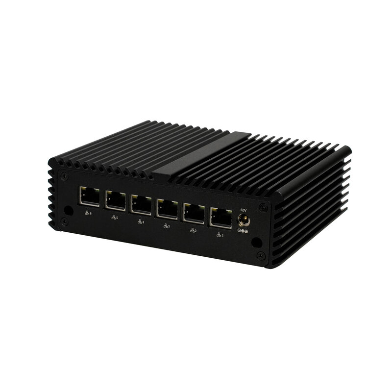 Spedizione gratuita Qotom pfSense Firewall 2.5G Router Core i3 10110U,i5 10210U,i7 10710U 6 porte i225-V Mini PC senza ventola AES-NI ESXi
