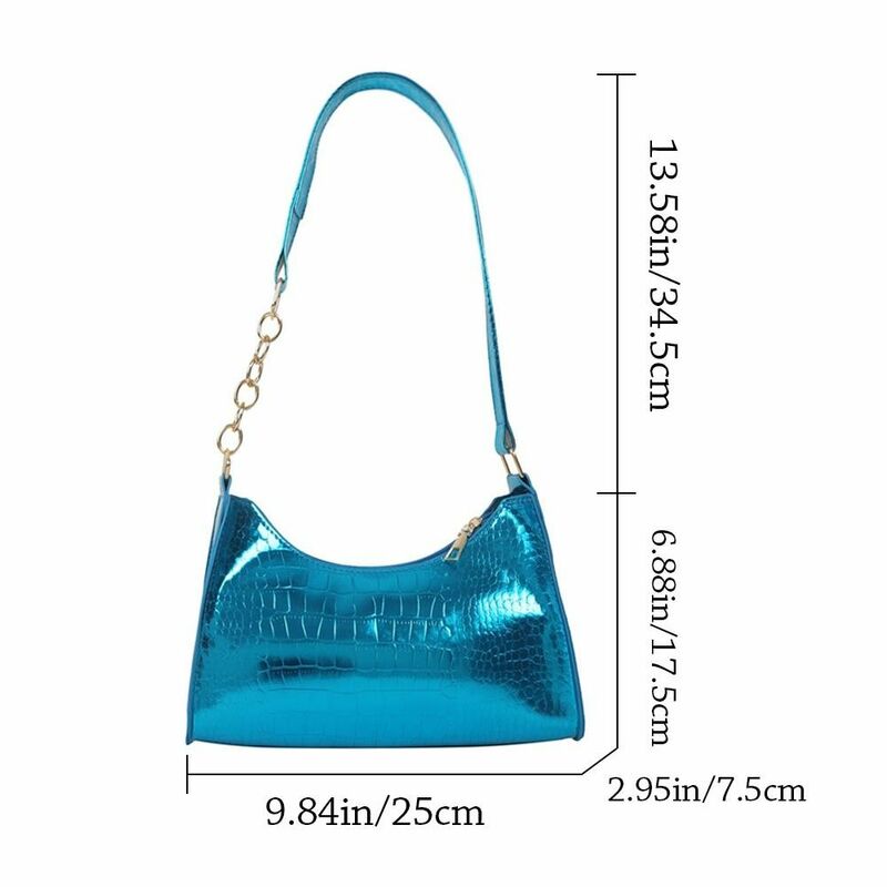 PU Leather Shoulder Bag Simple Solid Color Sling Bag Underarm Bags Women Gilrs