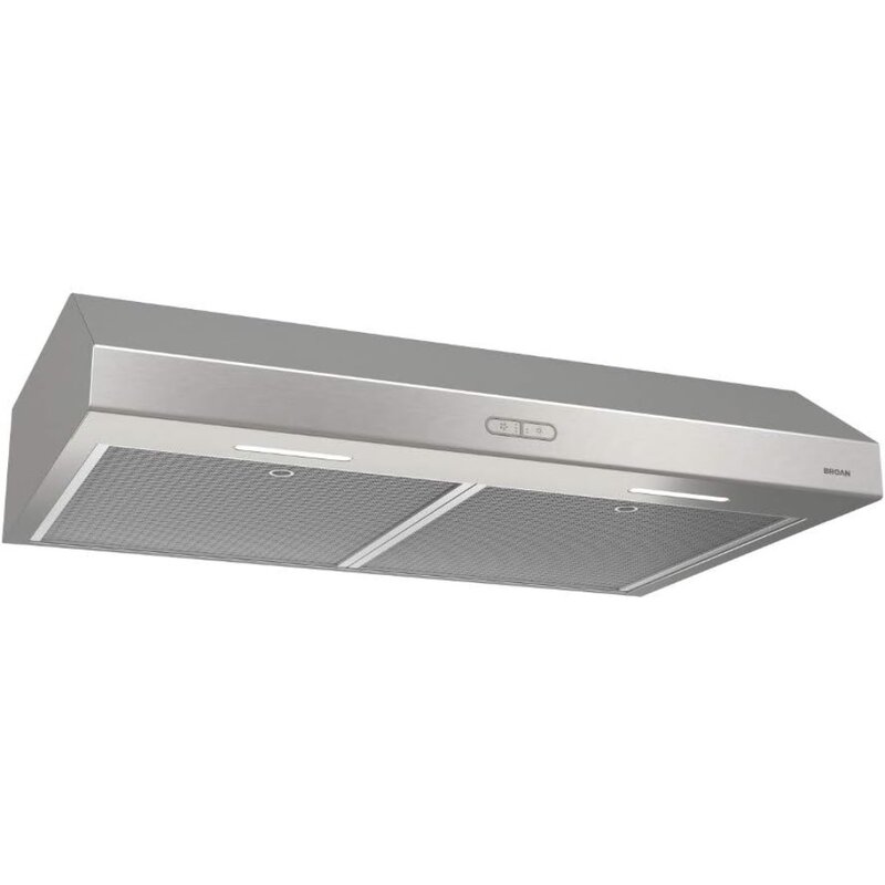 Convertible Range Hood Light Exhaust Fan for Under Cabinet Stainless Steel, 375 Max Blower CFM, 30-Inch