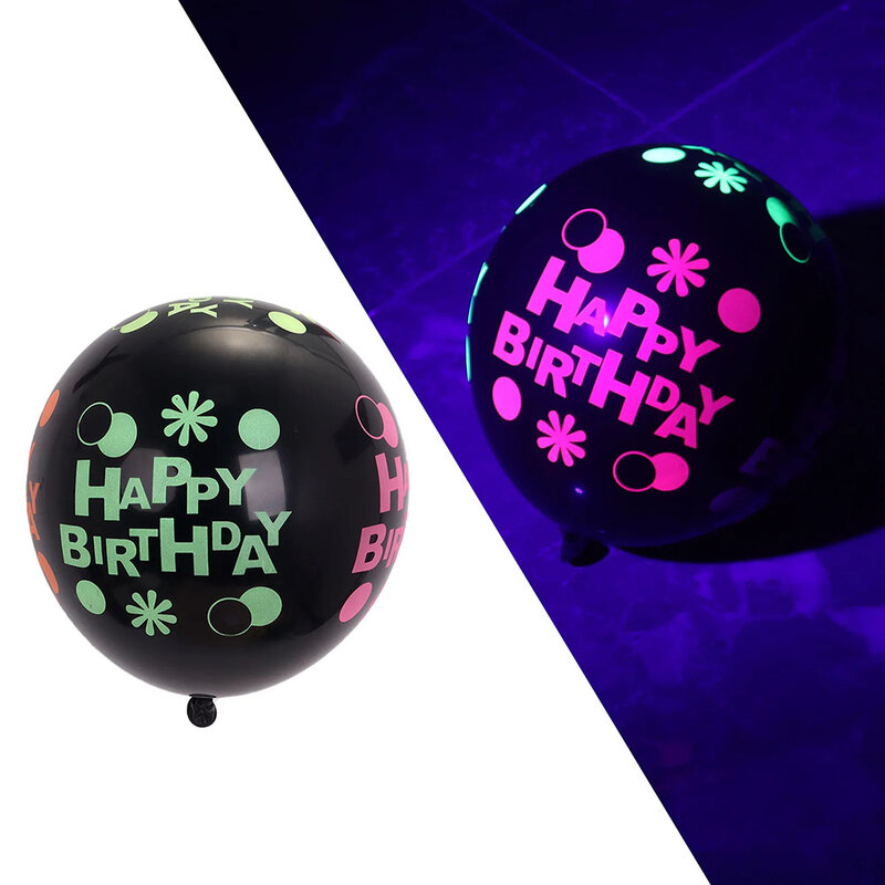 UV-Licht Party Dekor liefert Neon Streamer fluor zierende Girlande Neon Strohhalme Handschuhe dunkles Licht Latex Ballon