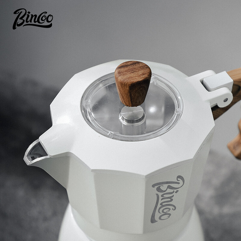 BINCOO Coffee Double Valve Moka Pot Home Coffee Pot Set Small Espresso Hand Grinder Coffee Maker