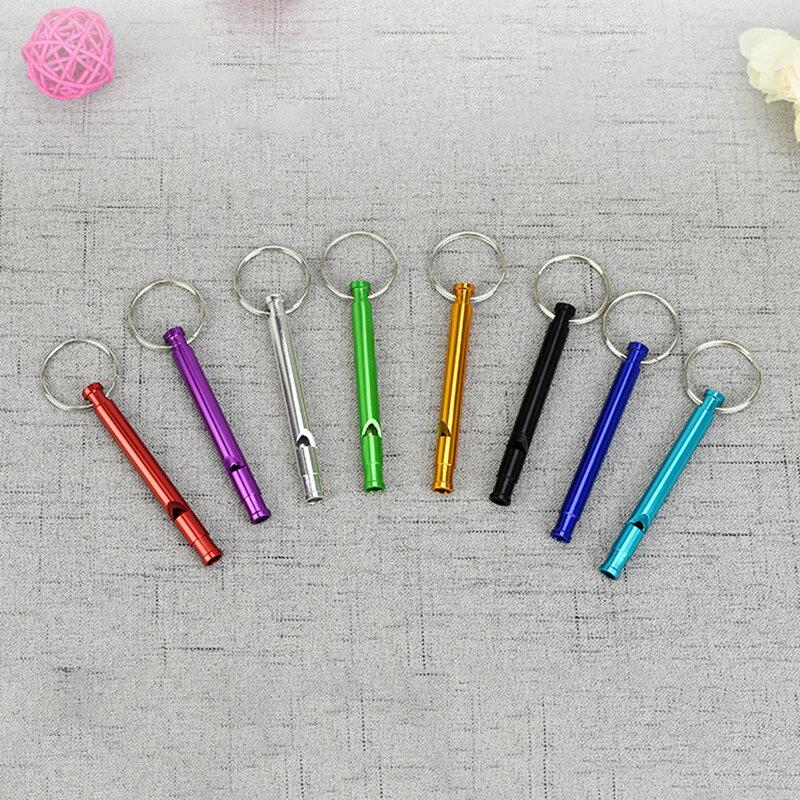 Outdoor Tools Training Whistle Camping Hiking Multifunctional Aluminum Emergency Survival Whistle Portable Keychain