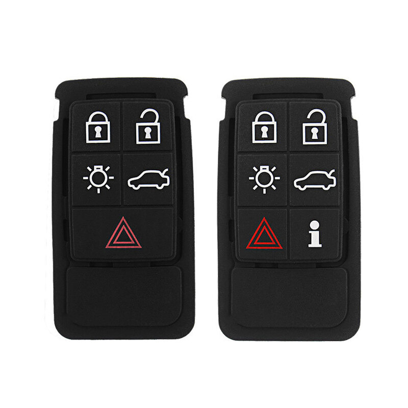 YIQIXIN 5 6 Button Silicone Smart Key Pad Replacement Car Key Case For Volvo S60 V60 S70 V70 XC60 XC70 Repair Rubber Pads Mat