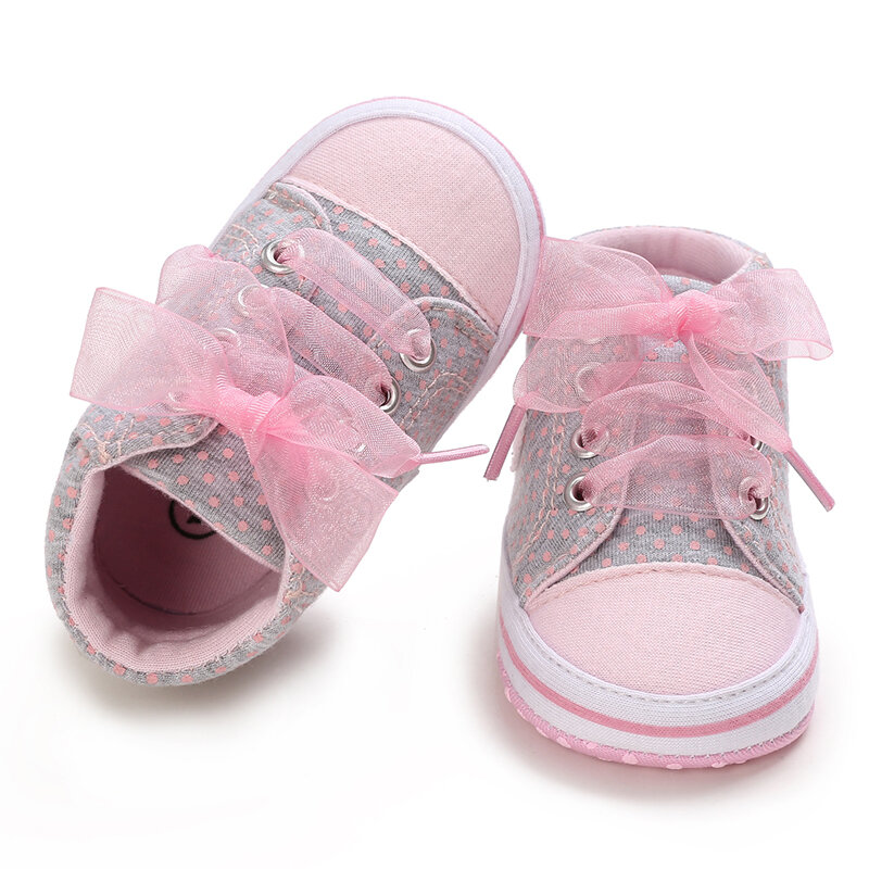 New Spring Autumn Newborn Cute Girls Sneakers Shoes Causal Sports Infant Toddler Soft Sole Anti-slip Baby Shoes First Walkers
