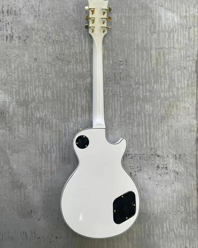 Gib $ auf Gitarre, weiße, linkshändige Rückhand, 3 Pickups, von der Stange, kostenloser Versand, hergestellt in China