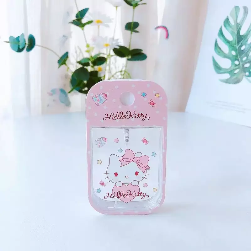 Kawaii Kuromis flacone Spray Hellos Kittys bottiglia di profumo Cute Melodys cinnadorolls bottiglia pressata Purins regalo di imbottigliamento portatile