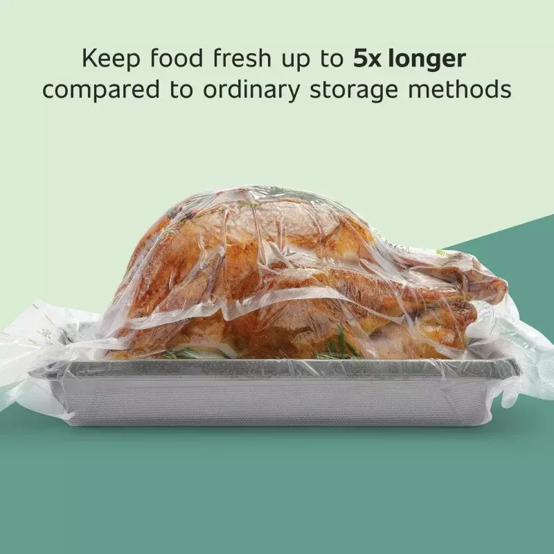 Food Saver Expansível Heat-Seal Roll, Extra Grande, 11 "x 16"