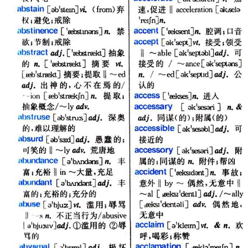 Mini diccionario portátil chino-inglés-chino para estudiantes, herramientas de idioma, libros de bolsillo