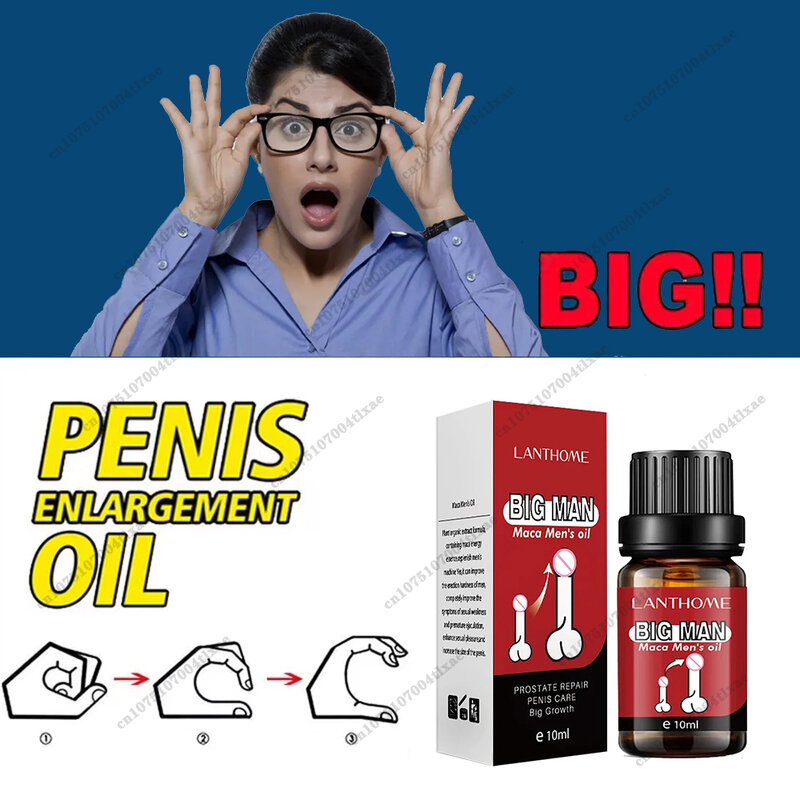 Масло для увеличения пениса, утолщение пениса, увеличение большого члена для мужчин, улучшенная эрекция, задержка эякуляции, масло для большого пениса