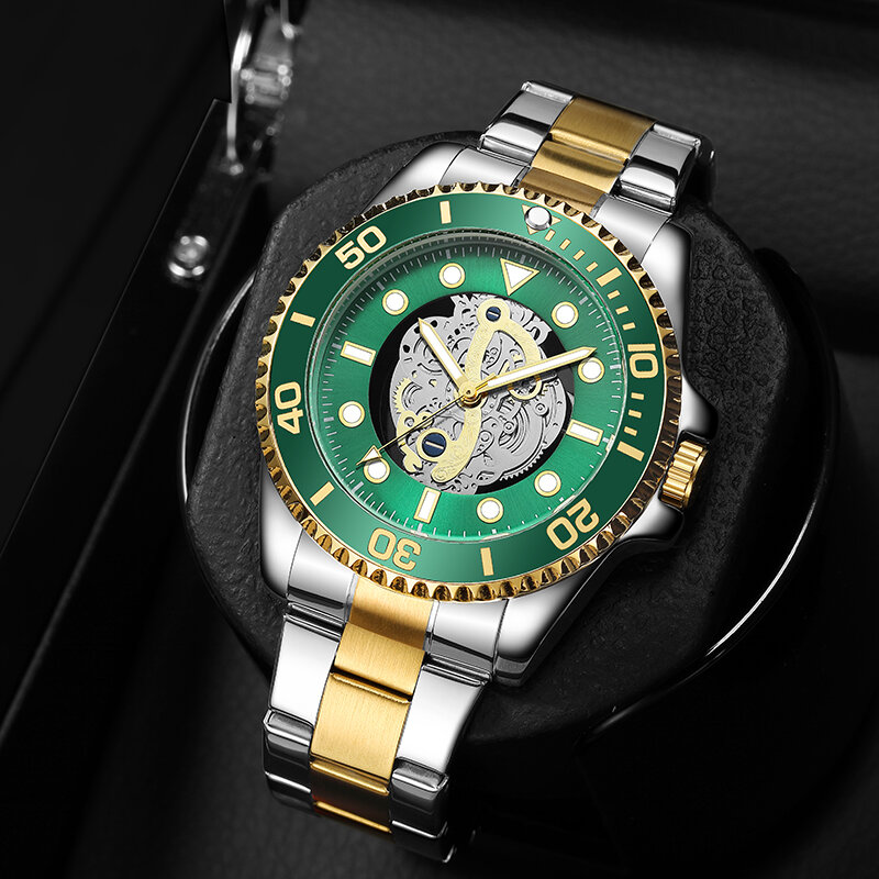 AOCASDIY-Relógio de pulso quartzo masculino, relógios de luxo, impermeável, cronógrafo, data, luminoso, homem relógio