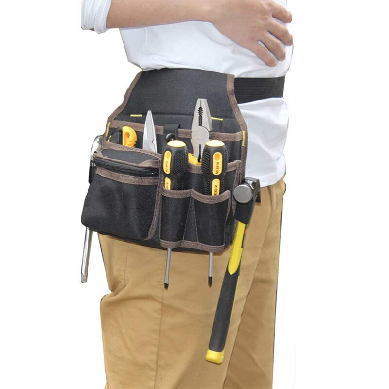 กระเป๋าเครื่องมือไฟฟ้าผ้าอ๊อกซ์ฟอร์ดกระเป๋าเครื่องมือช่างปรับได้หลายช่องสำหรับงานไม้อุปกรณ์ตัดสายไฟ