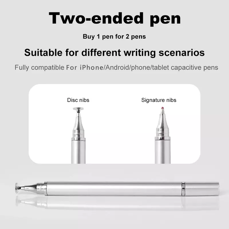 2 In 1 Universal Stylus Pen For Tablet Mobile Android IOS Phone iPad Accessories Drawing Tablet Capacitive Screen Touch Pen