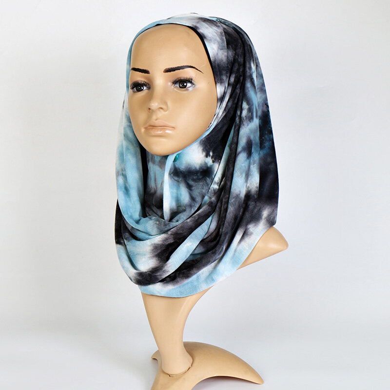 وشاح حجاب نسائي مطبوع متعدد الألوان ، شال ، لف ، عباءة ، عمامة ، مسلمات ، موضة ، متدرج ، امرأة مسلمة ، 180x85cm