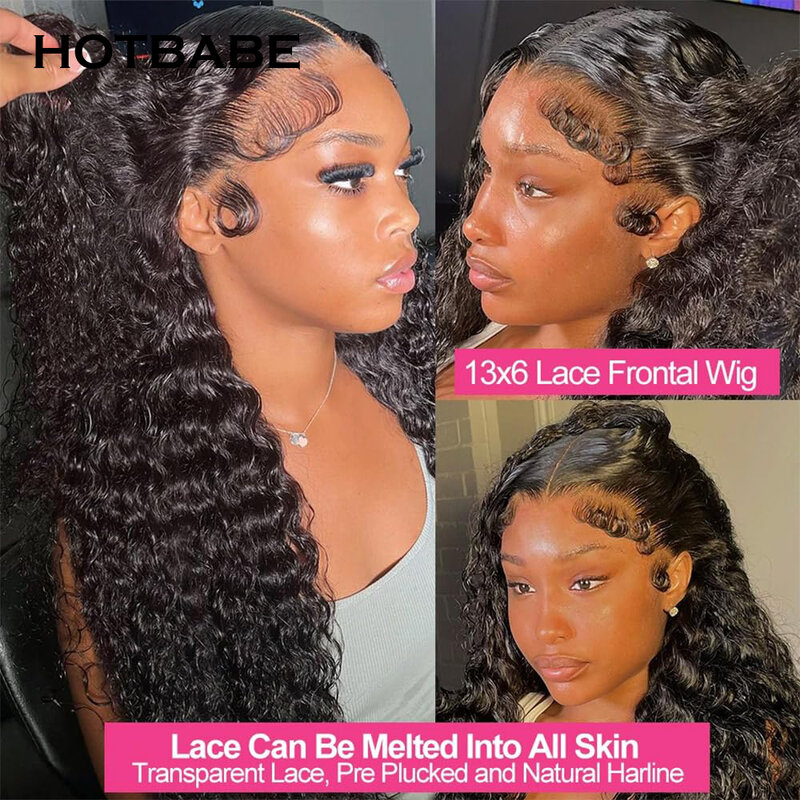 Glueless Wig Human Hair Water Wave 360 Full Lace Front Wigs For Women Preplucked 13x6 HD Lace Front Wig Cheap Wigs On Sale