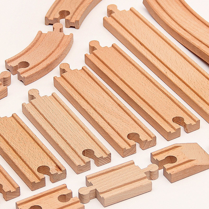 Pista di legno giocattoli ferroviari accessori per binari del treno in legno di faggio adatti a Biro tutti i binari di marca giocattoli educativi per bambini