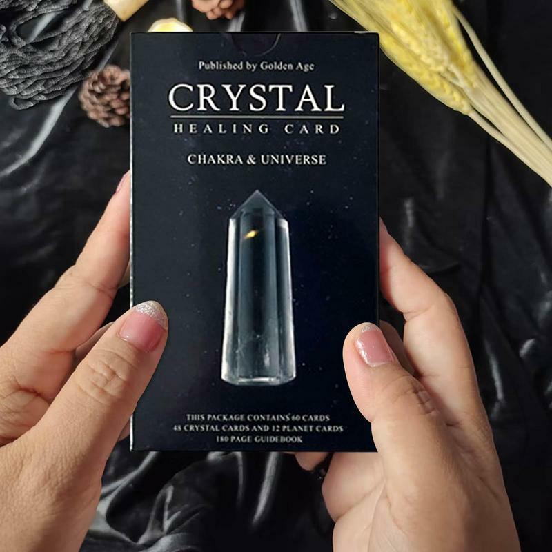 60pcs Planet Crystal Energy Wizard Tarot Cards Soule Truth Oracle Cards Leisure Party Puzzle Board Table Games Fate Deck Games