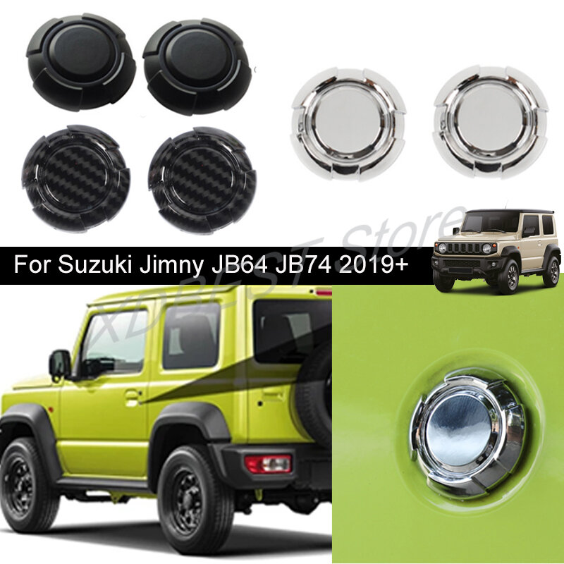 Magnético carro lado porta chave buraco decoração capa, abs porta fechadura tampas, guarnição para Suzuki Jimny, jb74, jb64, 2019, 2020, 2021, 2023, 2pcs