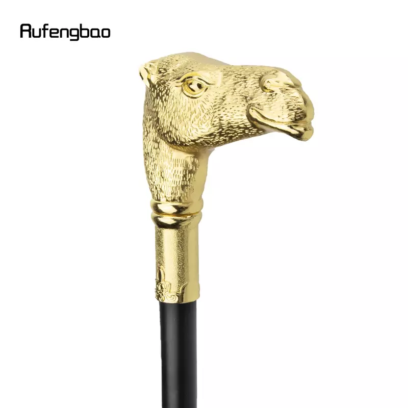Golden Camel Head Walking Cane Fashion Walking Stick Gentleman Luxury Crosier Knob Walking Stick 93cm