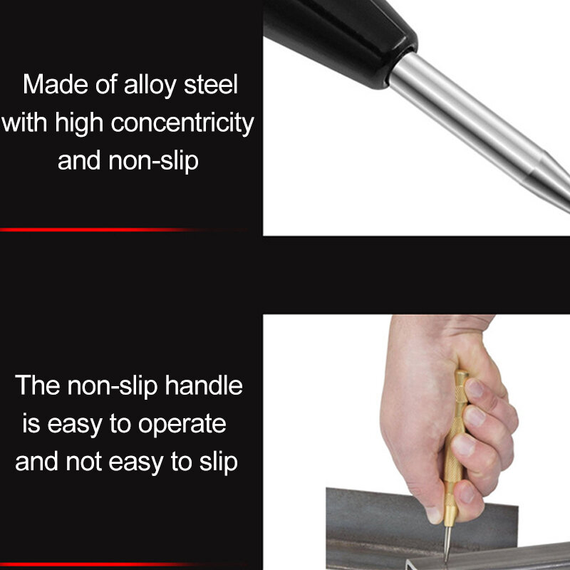 Localizzatore automatico a molla con punzone centrale per la lavorazione del legno trapano in metallo regolabile Kerner Center Pin Press Dent Marker utensili manuali