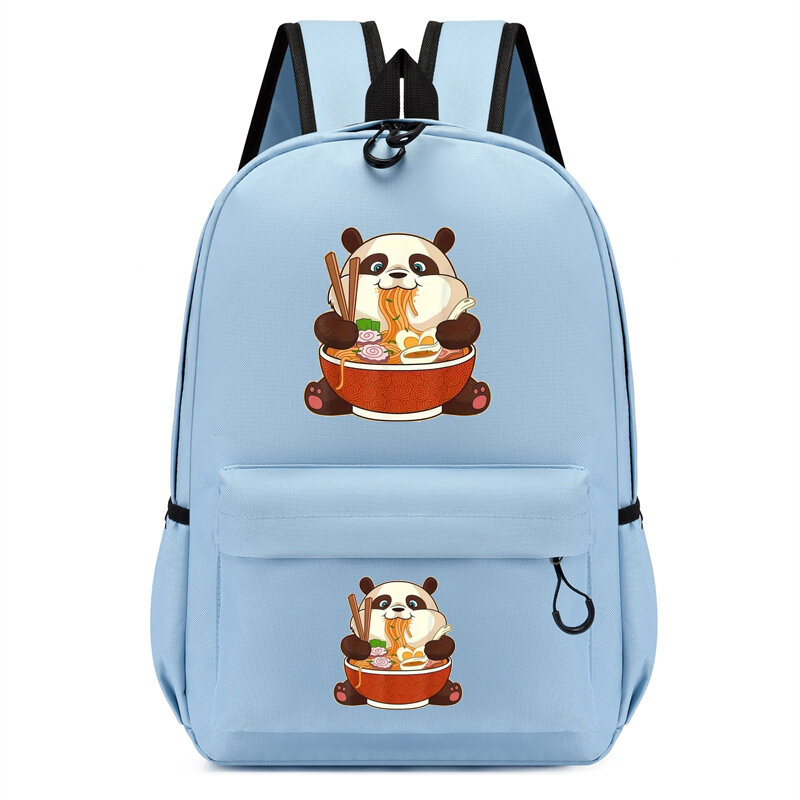 Детский рюкзак с рисунком панды, съедобный рамен, рюкзак для подростков, милый школьный ранец для детского сада, детский рюкзак для книг, аниме сумка с животными для девочек