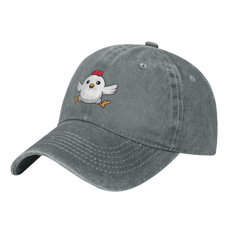 Gorra de béisbol de pollos para hombre y mujer, sombrero de vaquero Vintage, sombrero de Sol de camionero gris