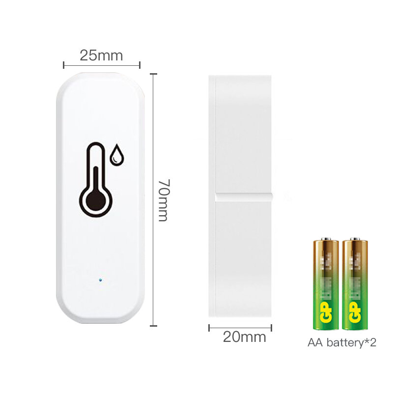 Tuya Zigbee-屋内湿度センサー,バッテリー駆動の屋内湿度センサー,Alexa, Google Home,音声制御