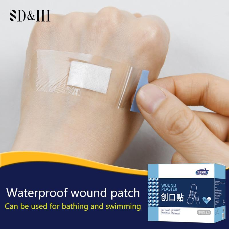50/120pcs PU Transparent Waterproof Band Aid Adhesive Medical Strips Wound Plaster for Sports Bathing Protective First Aid