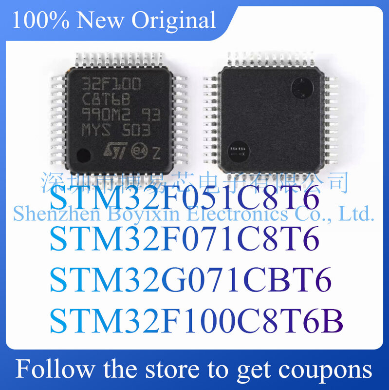 NEW STM32F051C8T6 STM32F071C8T6 STM32G071CBT6 STM32F100C8T6B.Original genuine microcontroller chip.