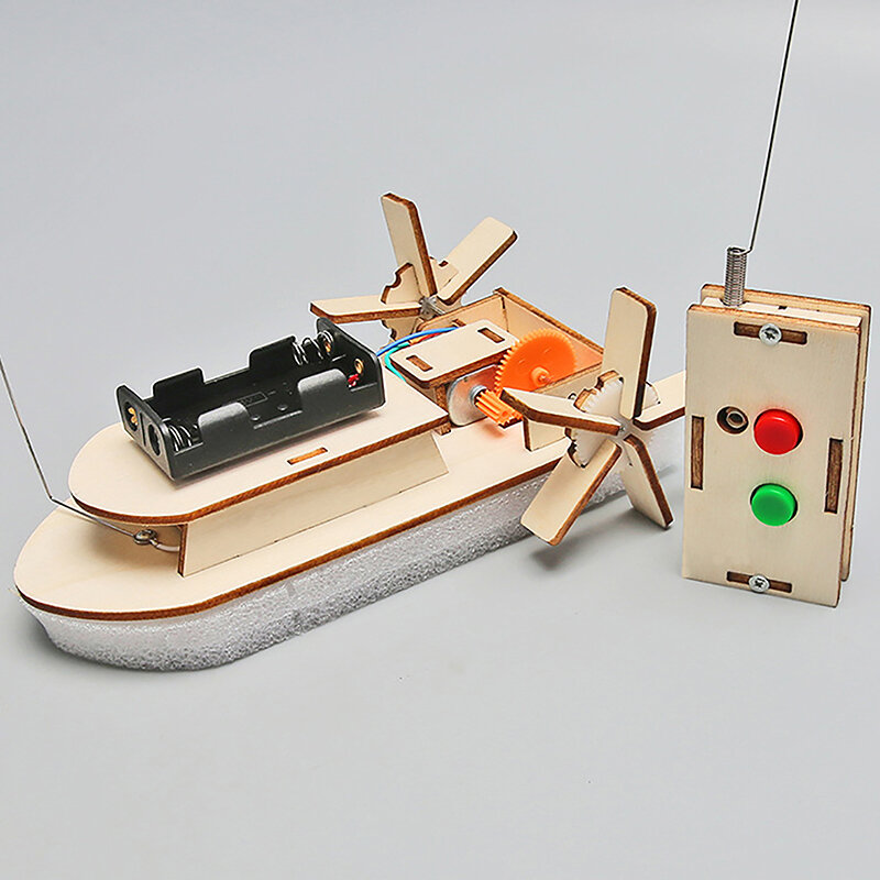 Juguetes De ciencia DIY, barco de Control remoto para niños, experimento educativo, rompecabezas, juguete para el desarrollo de los niños