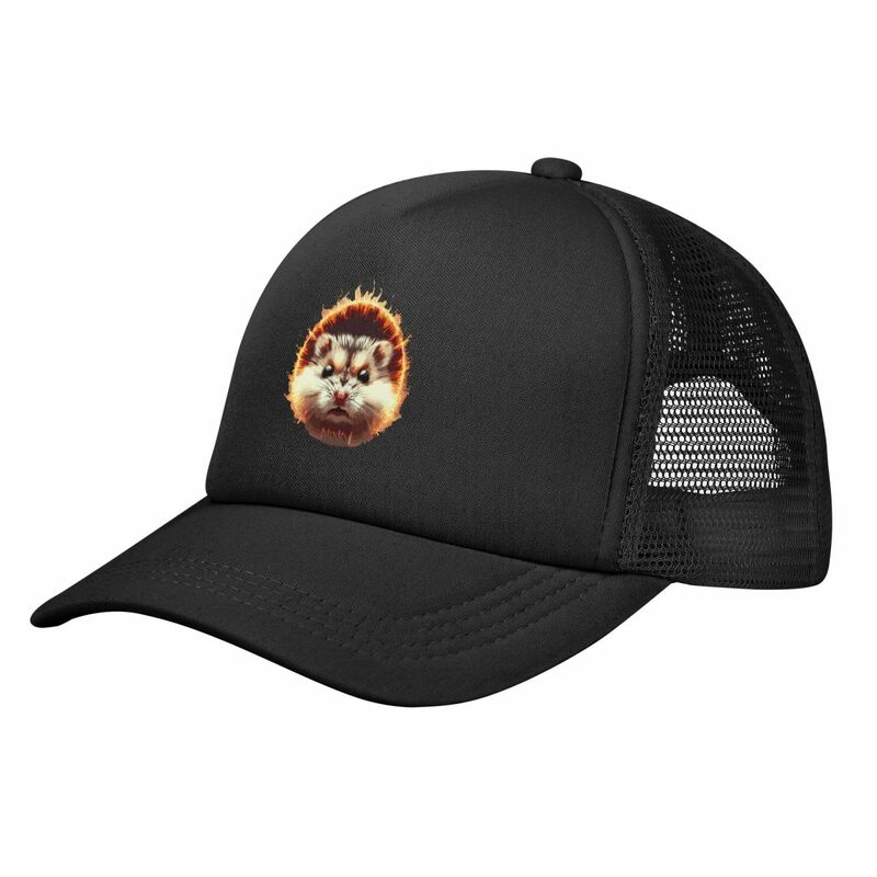 Topi bisbol lucu Hamster sedih topi jaring luar ruangan musim panas topi uniseks