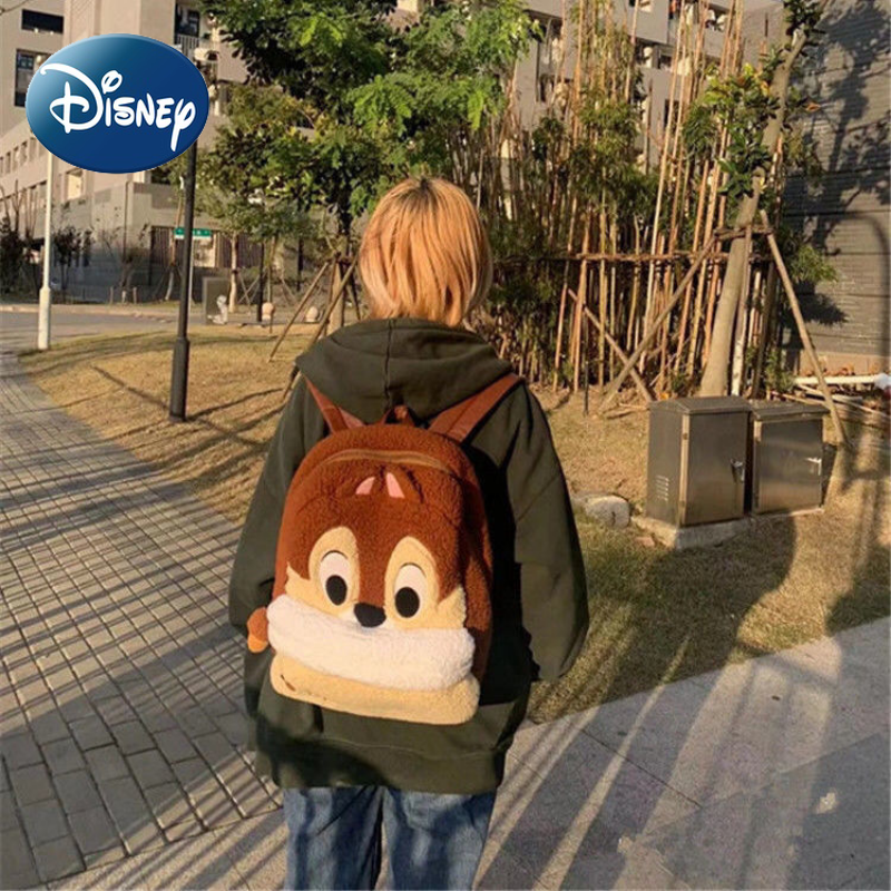 MINISO Disney Student Backpack for Girl Kids School Bag Kawaii Toddler Backpacks Cartoon Chip Designer Luxury Book Bags